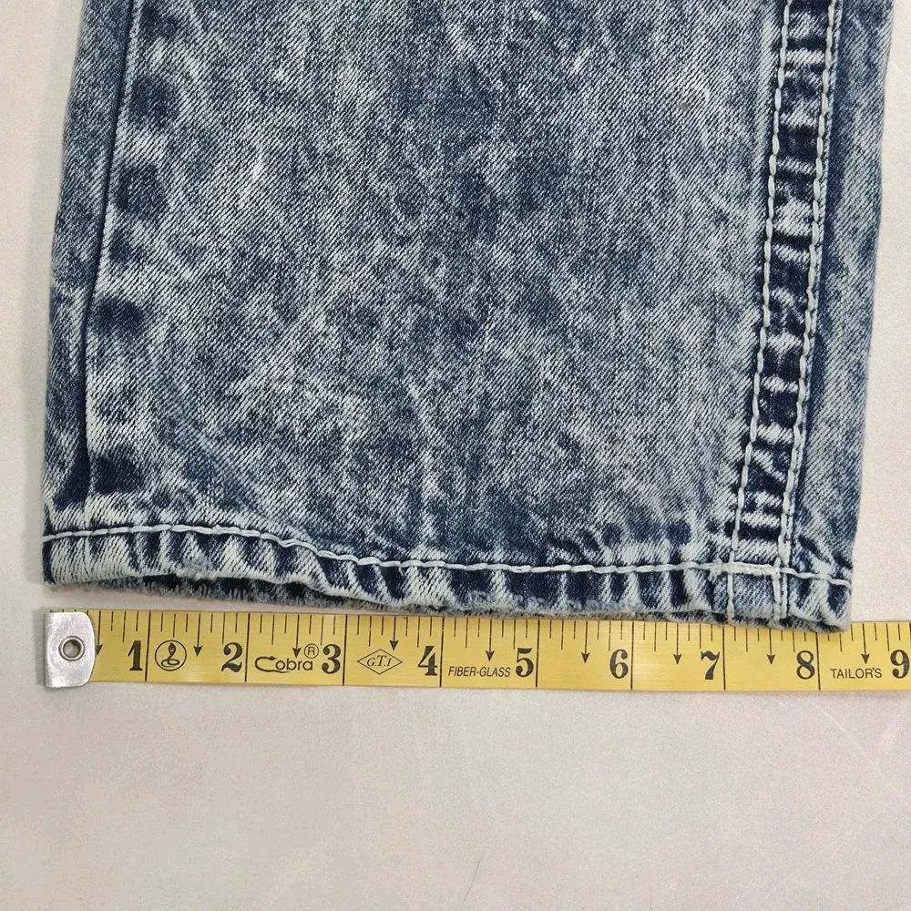 True Religion Acid Wash Ricky Straight Distressed Flap Pocket Size 33 (34x34)